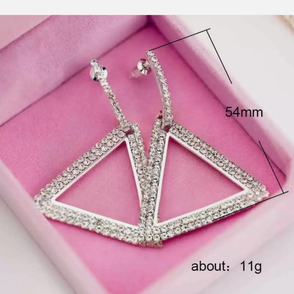 1 Pr Women's dazzling White Sapphire Earrings - Picture 12 of 12